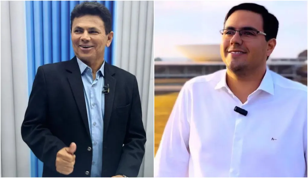 Montagem mostra Valmir de Francisquinho à esquerda e Talysson à direita
