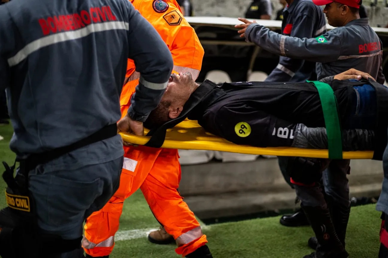 Pessoas foram atendidas ainda no gramado da Arena Castelão.