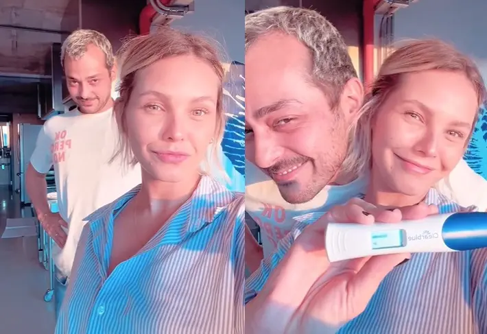 Imagem da notícia: Eduardo Sterblitch e Louise D'Tuani anunciam primeira gravidez