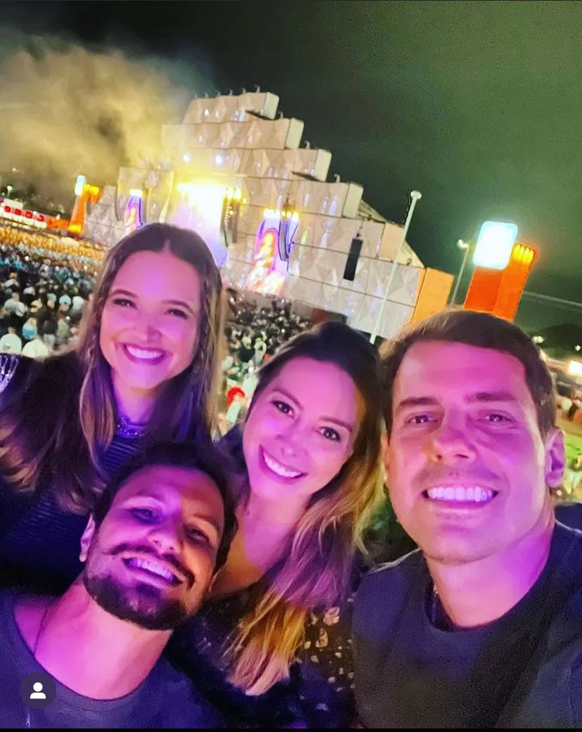 Os dois curtiram o festival juntos