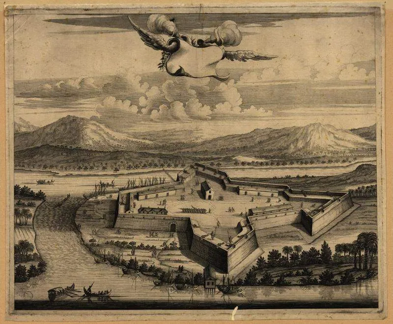 Antigo Forte de Schoonenborch, em cujo entorno se desenvolveu a vila e depois a cidade de Fortaleza.