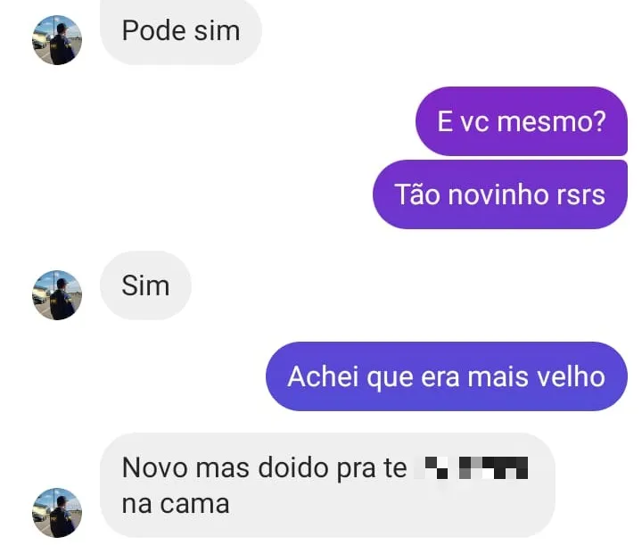 Mensagens de importunação sexual foram enviadas à vítima pelas redes sociais