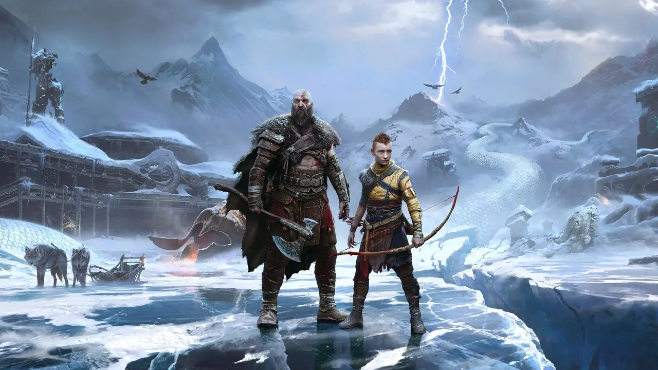 Frame do jogo God of War Ragnarok