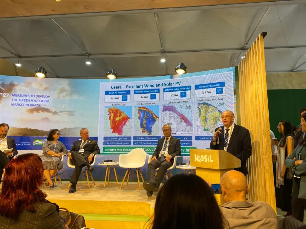 Imagem da notícia: Fiec expõe na Cop27, no Egito, o que o Ceará faz pelo H2V