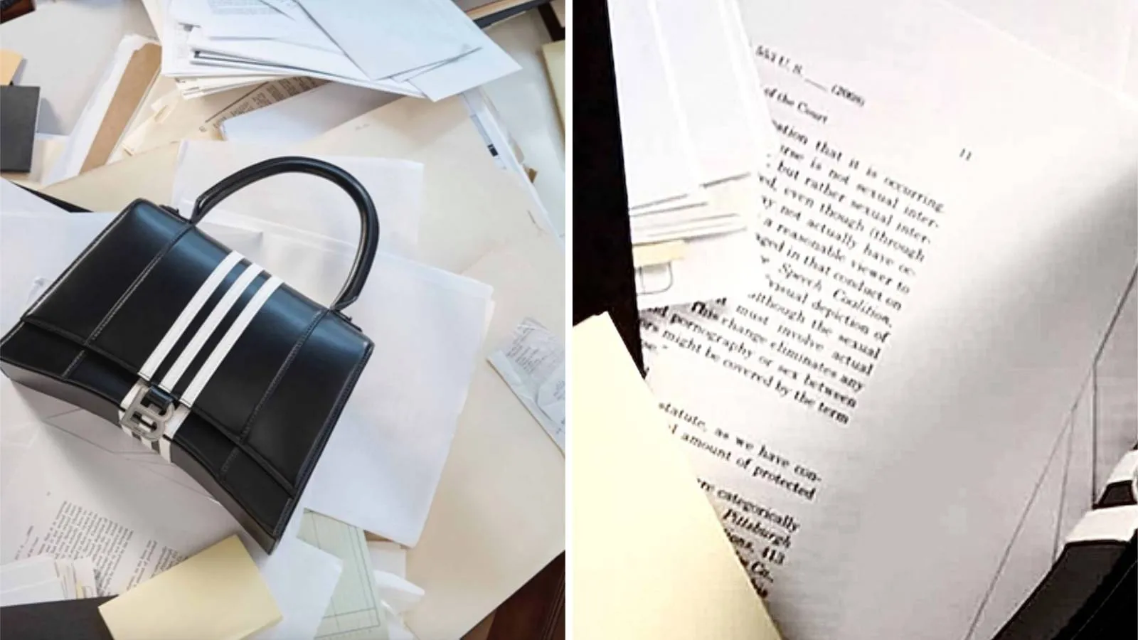 Balenciaga condenou o uso dos documentos judiciais no cenário