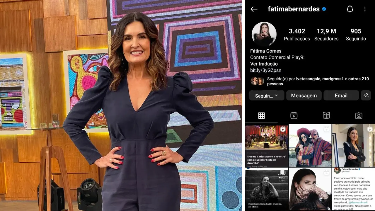 Imagem da notícia: Fátima troca sobrenome Bernardes para Gomes no perfil do Instagram; entenda mudança