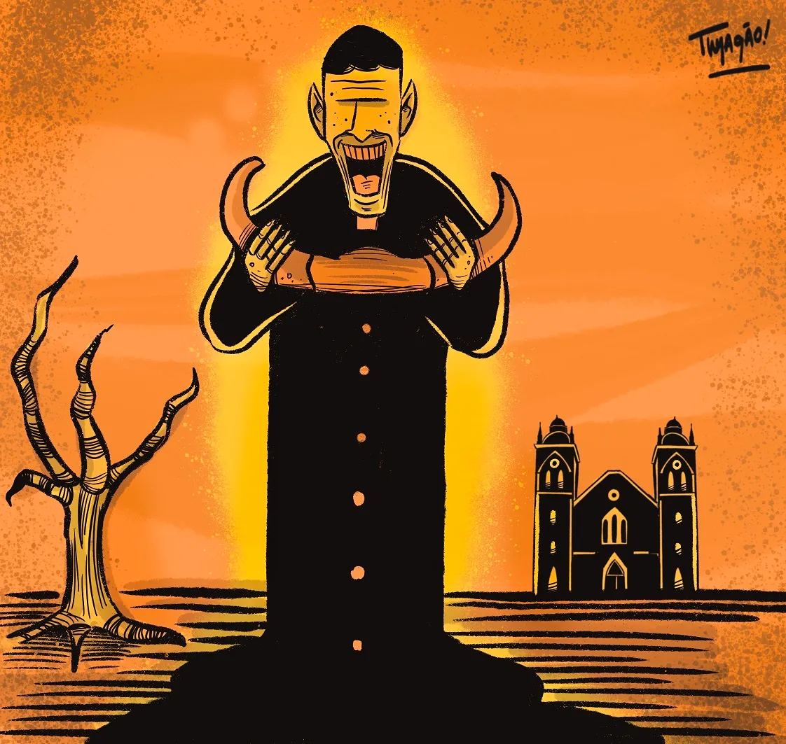 Caricatura do padre feita especialmente para o Diário do Nordeste