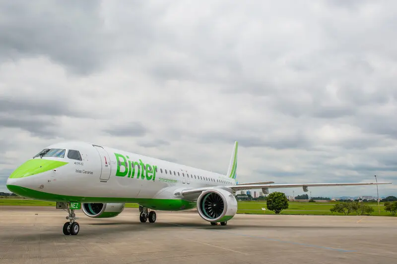 Imagem da notícia: Espanhola Binter compra 5 E195-E2 da Embraer