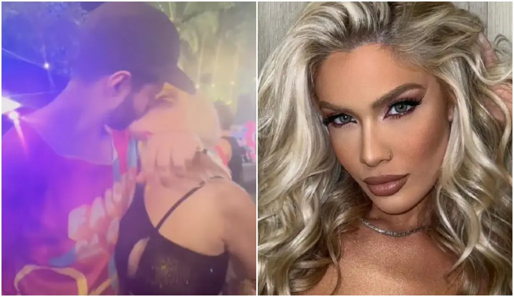 Imagem da notícia: Karoline Lima é vista aos beijos com famosos na Farofa da Gkay; veja vídeo