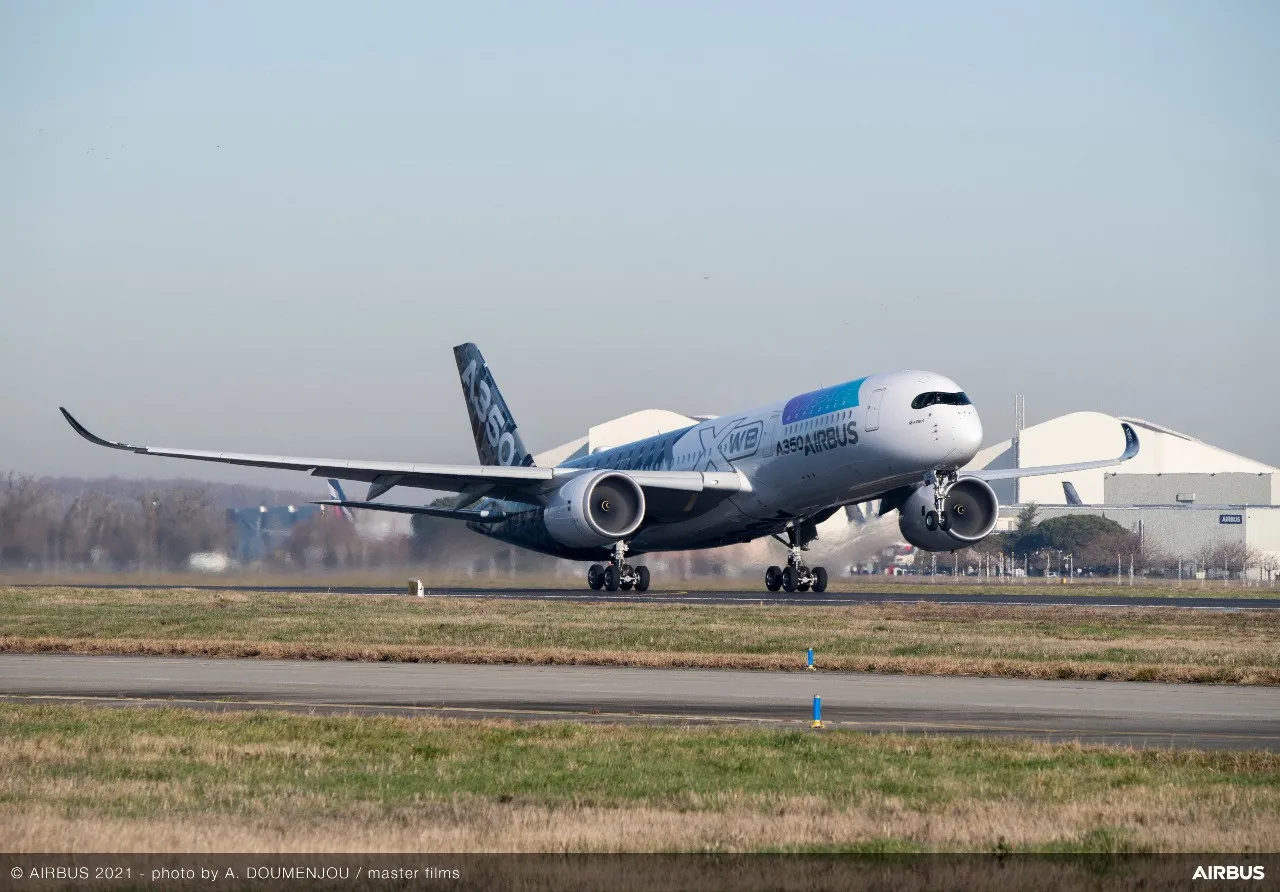 Modelo A350 da Airbus é um dos mais modernos produzidos atualmente