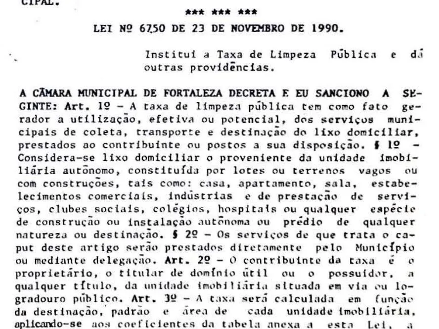 Lei institui a 