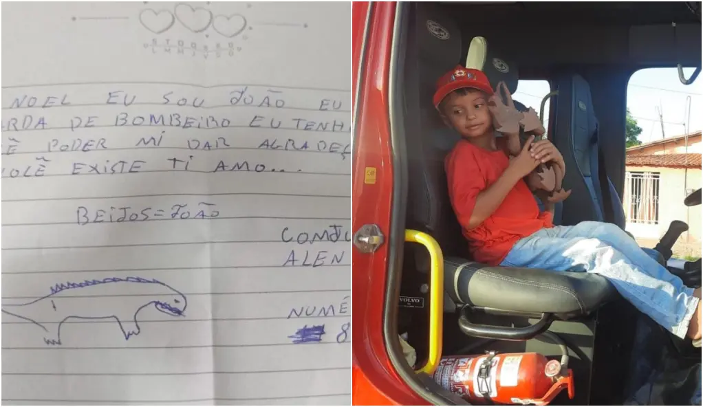 Imagem da notícia: Por meio de cartinha ao Papai Noel, Bombeiros realizam sonho de criança em Iguatu; veja fotos