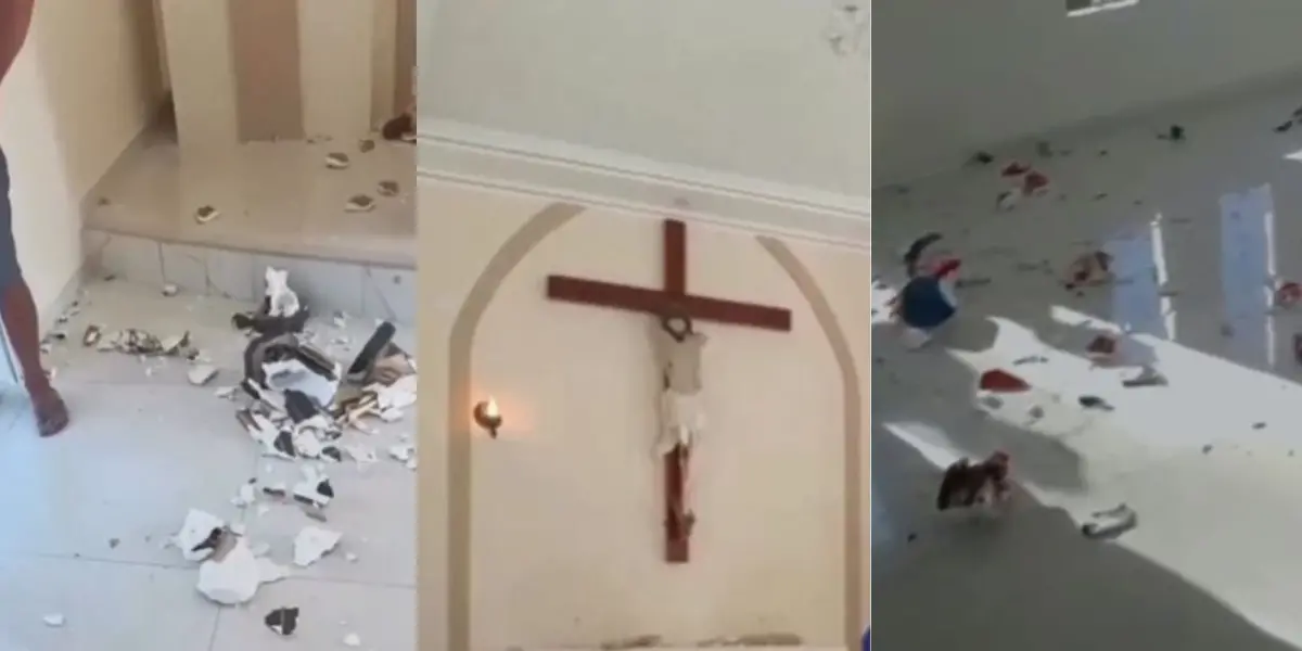 Imagem da notícia: Homem quebra imagens sacras em Igreja de Jijoca de Jericoacoara