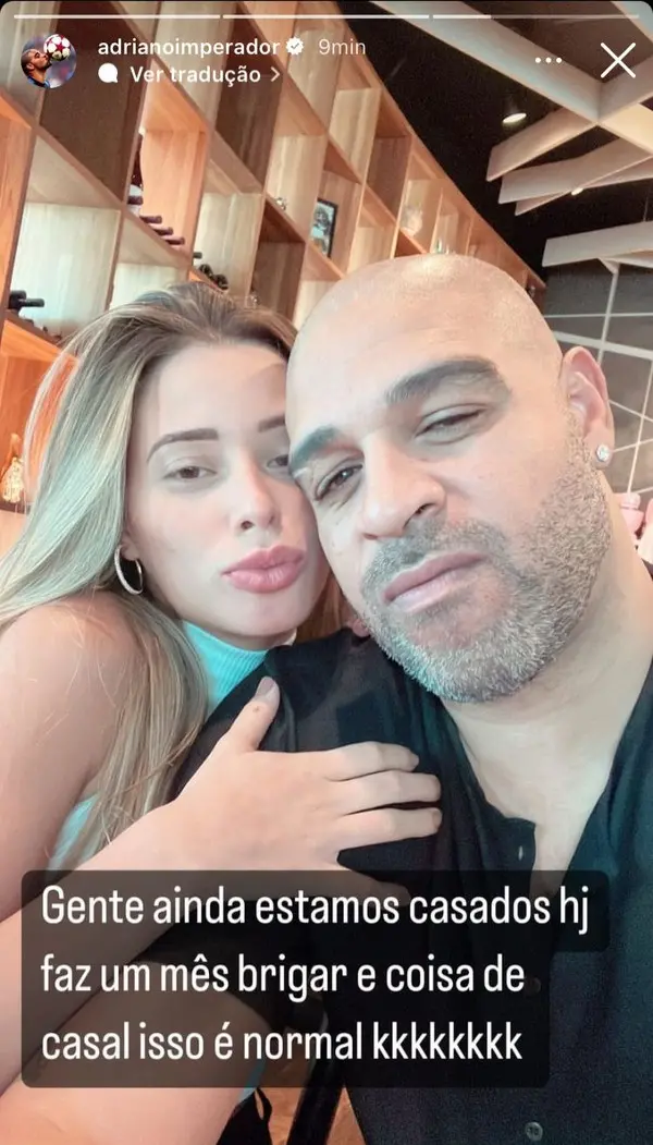 Imagem da notícia: Adriano Imperador revela que ainda está casado com Micaela Mesquita: 'brigar é normal'