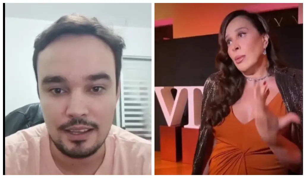 Imagem da notícia: Após polêmica em entrevista com Cláudia Raia, repórter diz que conversou com a atriz: 'tá tudo bem'