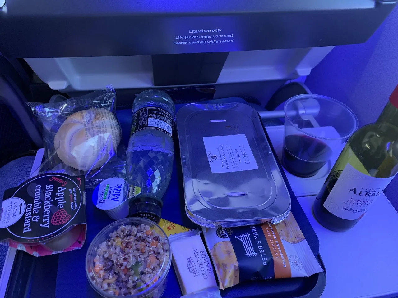 Refeição entre Londres e Orlando