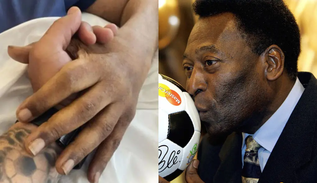 Imagem da notícia: Filho de Pelé publica foto com o jogador no hospital: 'A minha força é a sua'
