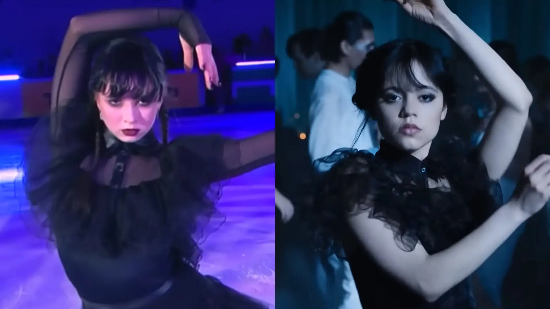 Imagem da notícia: Patinadora russa de 16 anos reproduz dança de 'Wandinha' em competição na pista de gelo 