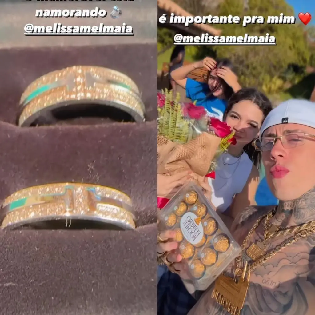 Imagem da notícia: MC Daniel pede Mel Maia em namoro com anel avaliado em mais de R$ 30 mil