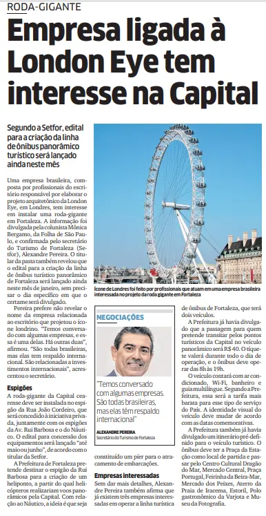 Matéria da época