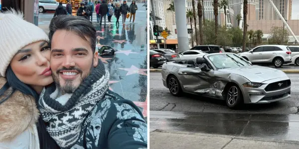 Imagem da notícia: Jenny Miranda, filha de Gretchen, sofre acidente de carro com marido em Las Vegas