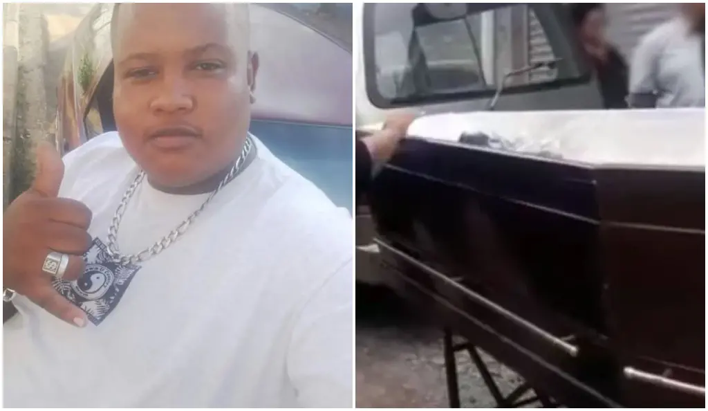 Imagem da notícia: Caixão de homem que morreu por falta de maca para obesos é enchido com lixo, em SP