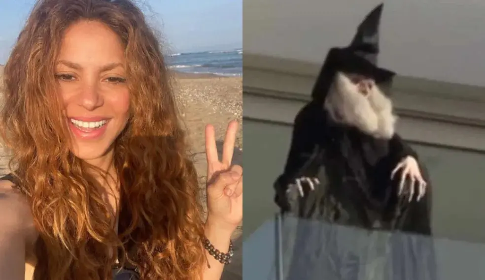 Imagem da notícia: Shakira pendura bruxa apontada para casa de ex-sogra; entenda caso
