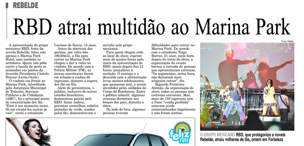 O espetáculo compilou hits dos dois primeiros álbuns de estúdio do RBD
