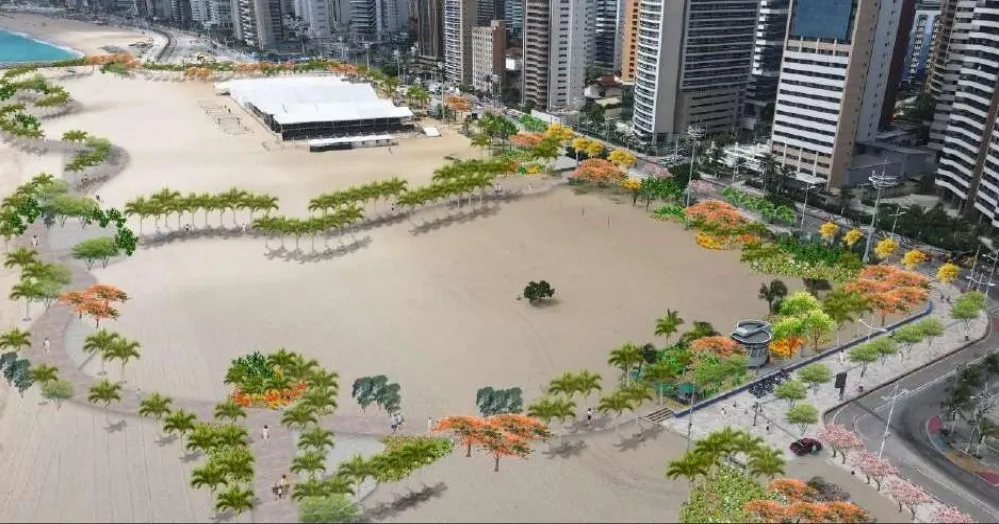 Perspectiva da reforma do Aterro da Praia de Iracema