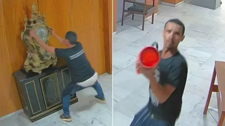 Imagem da notícia: Suspeito de destruir relógio de dom João 6º é preso pela PF