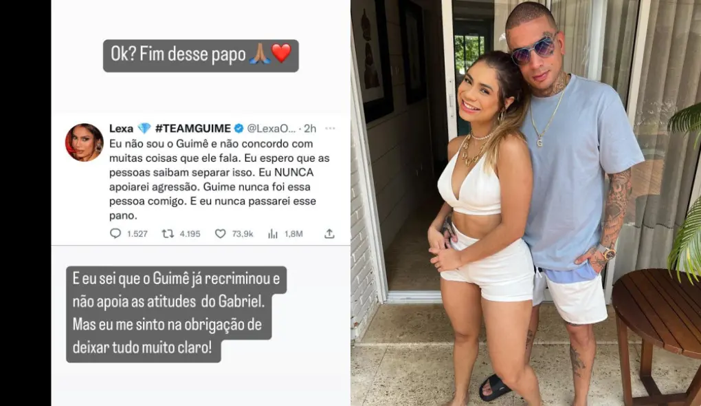 Imagem da notícia: Lexa recebe hate após atitudes de Guimê com Gabriel no BBB 23