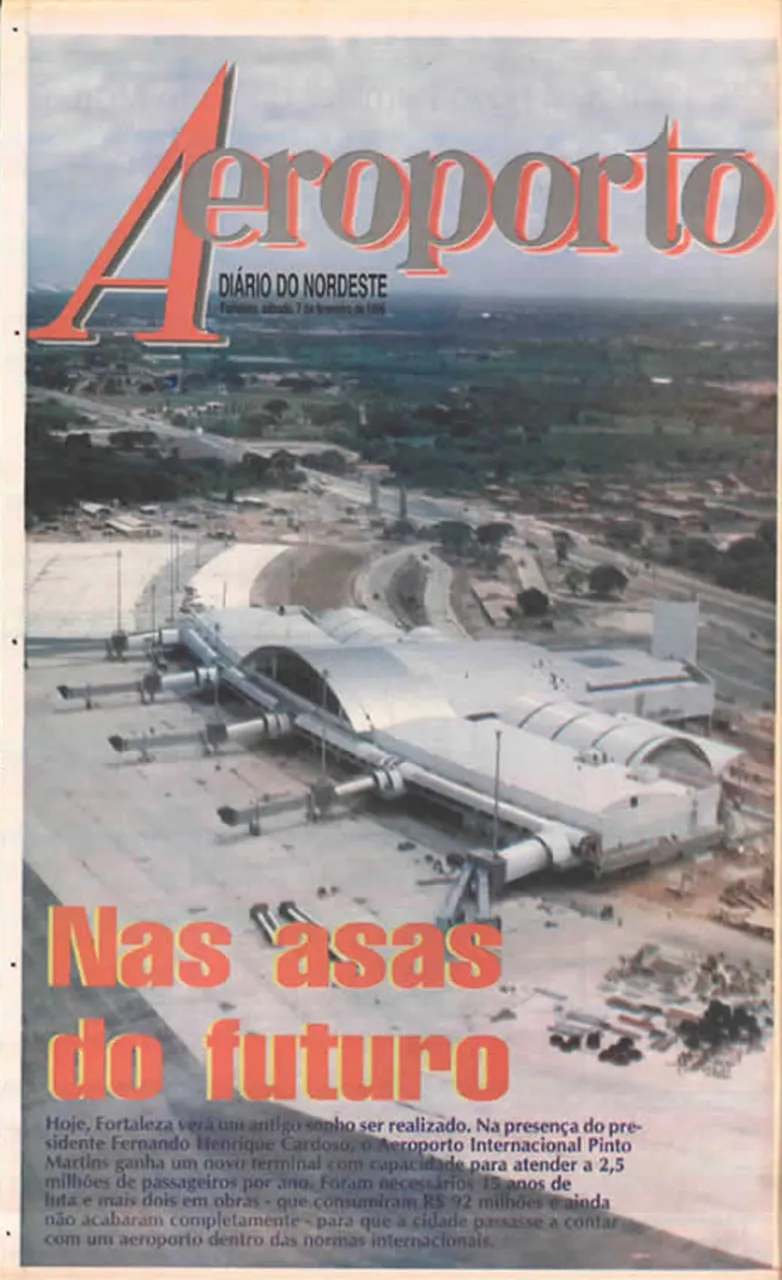 Capa do Diário do Nordeste de 7 de fevereiro de 1998
