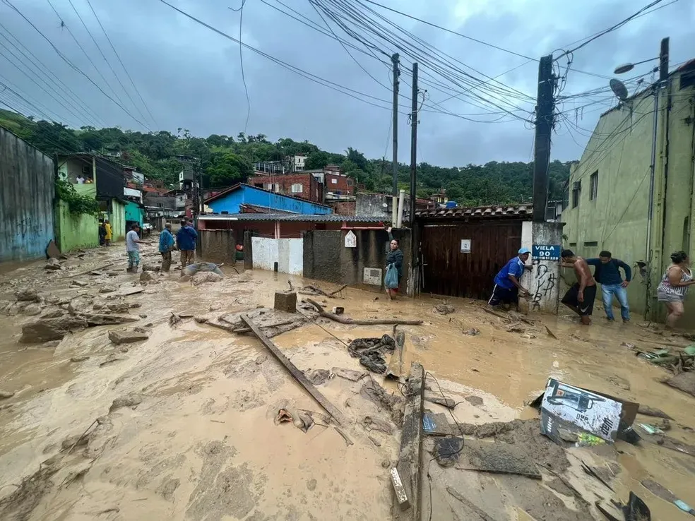 São Sebastião foi o município mais afetado nas áreas de risco devastadas por enchentes no litoral norte de São Paulo.