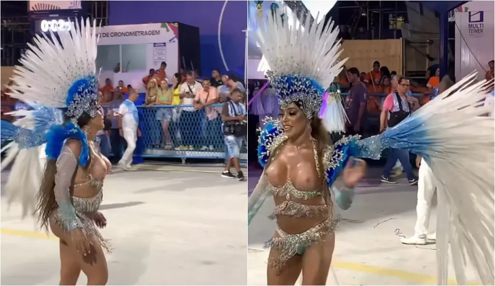 Imagem da notícia: Mulher Abacaxi revela que marido terminou casamento após desfile com seios à mostra na Sapucaí