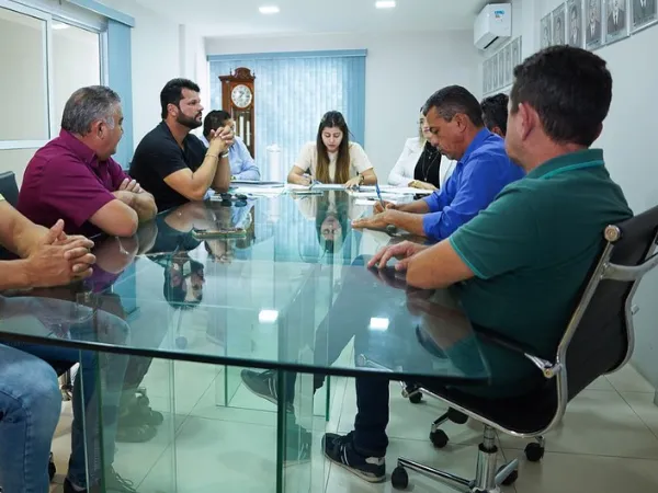 A vereadora Yanny Brena, em fevereiro, conduzindo reunião do Colégio de Líderes para a escolha dos membros das Comissões Permanentes da Câmara Municipal de Juazeiro do Norte.