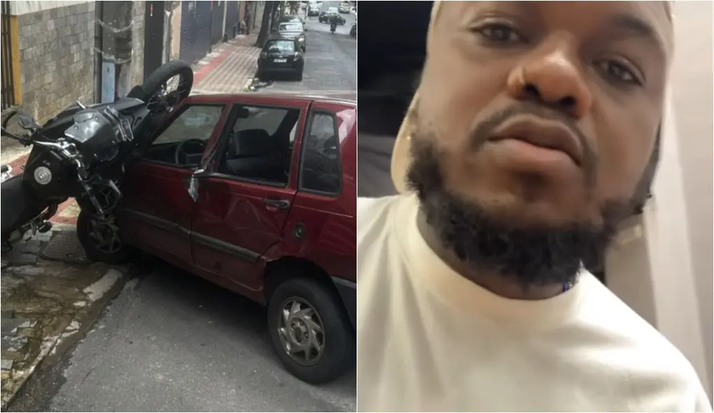 Imagem da notícia: Rapper Djonga tranquiliza fãs após acidente de moto: 'tá tudo bem'