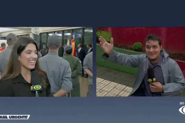 Imagem da notícia: Repórter pede colega de trabalho em casamento durante jornal ao vivo
