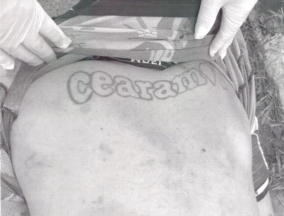 Vítima tinha tatuagem em alusão à torcida organizada do Ceará