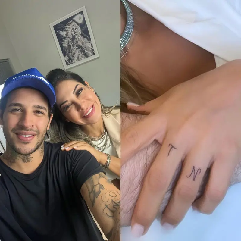 Imagem da notícia: Maíra Cardi tatua iniciais de Thiago Nigro após um mês de namoro