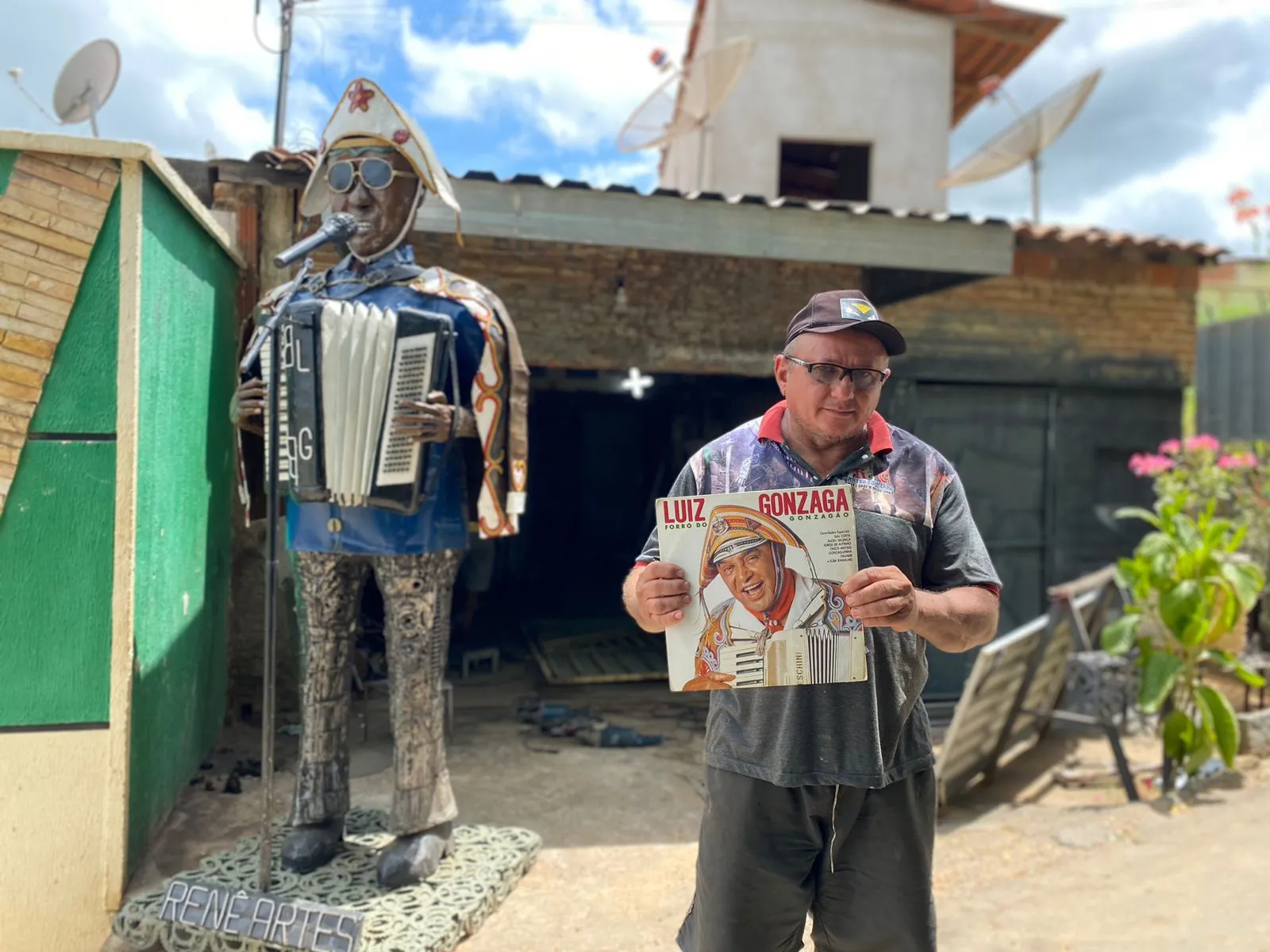 Renê fez escultura de Luiz Gonzaga
