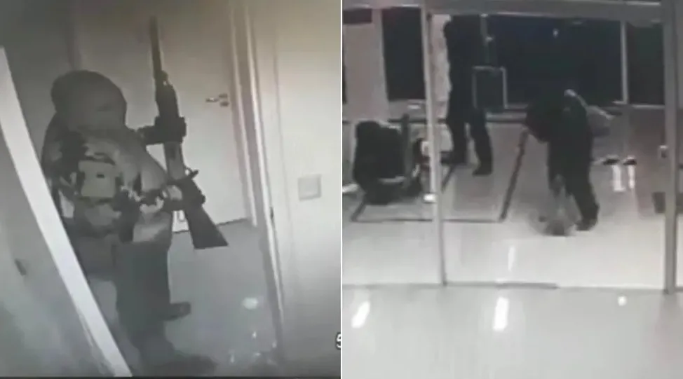 O grupo de assaltantes havia invadido uma agência bancária.