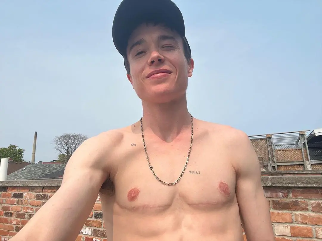 Imagem da notícia: Elliot Page posta foto sem camisa e fala sobre disforia de gênero antes de cirurgia de transição
