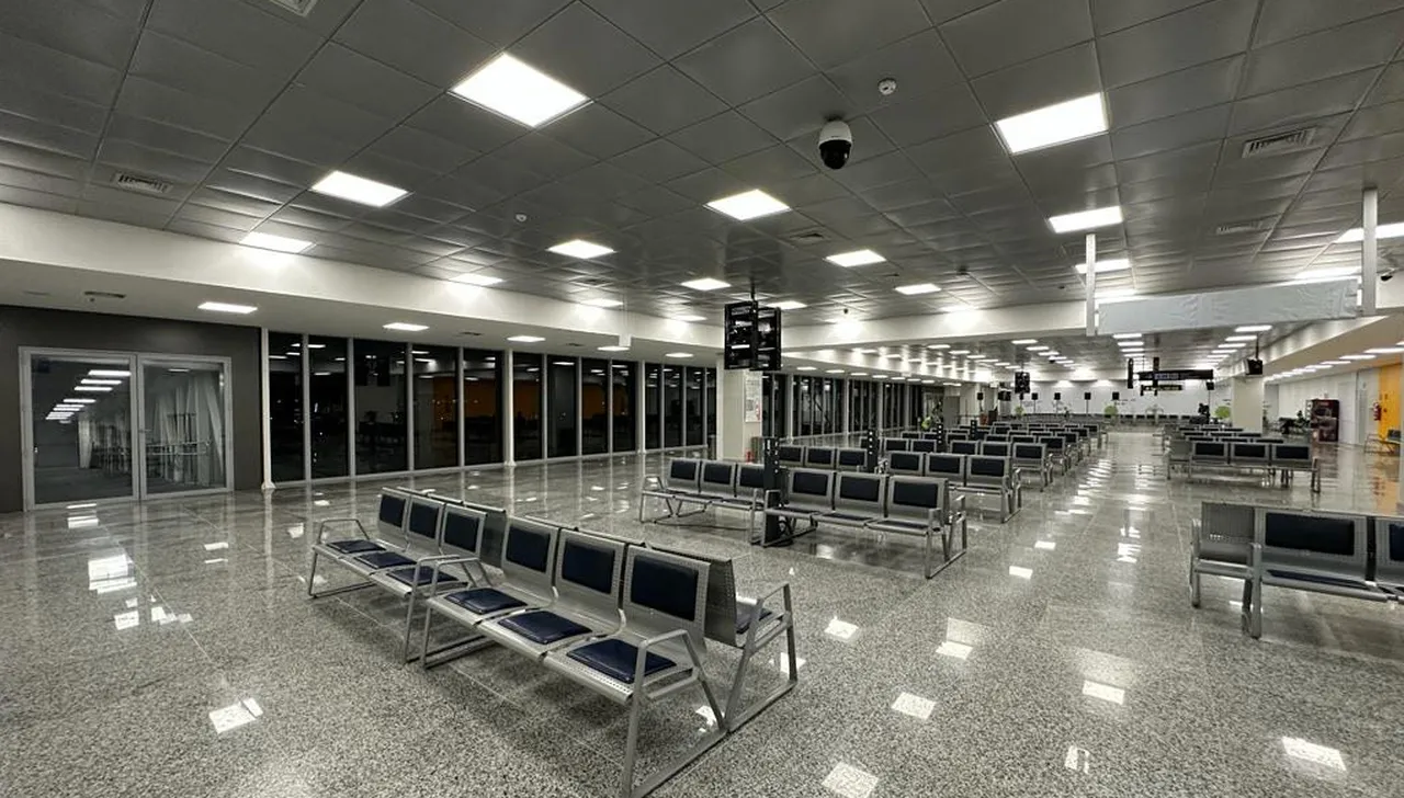 Sala de embarque ampliada de Aracaju
