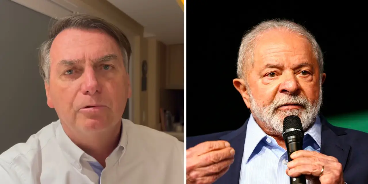 Imagem da notícia: Bolsonaro diz que vai processar Lula por falas sobre pandemia e mansão de Mauro Cid