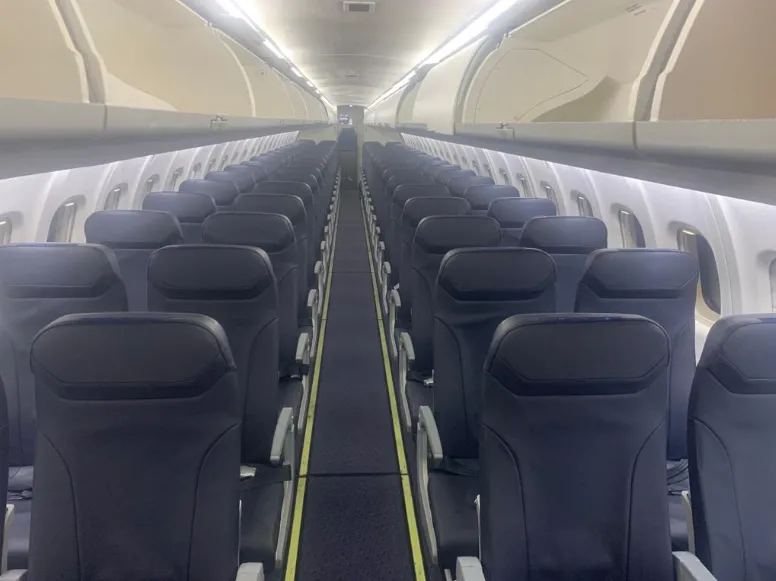 Interior da aeronave ATR da Voepass