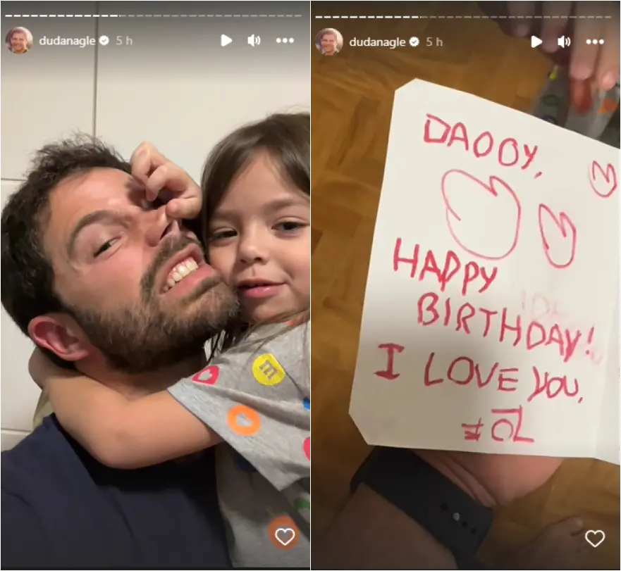 Imagem da notícia: Duda Nagle ganha presente em inglês da filha Zoe e recebe parabéns de Sabrina Sato