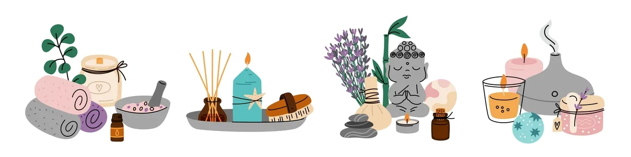 Toalhas fofinhas, óleos essenciais, velas ou luz baixa no banho ajudam a criar um clima sensorial de aconchego e descanso