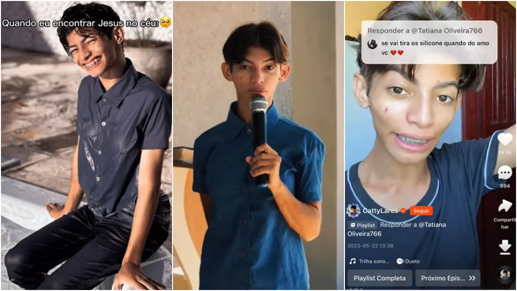 Imagem da notícia: Dono de perfil 'Catty Lares', influencer Carlos Manuel anuncia que vai tirar silicone