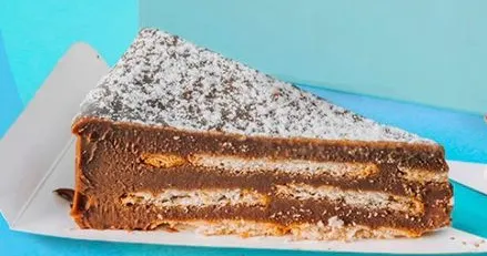 Fatia de torta sabor Palha Italiana