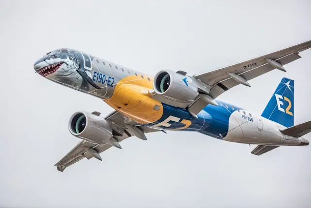 Imagem da notícia: Embraer vende para Singapura nove jatos comerciais E 190-E2